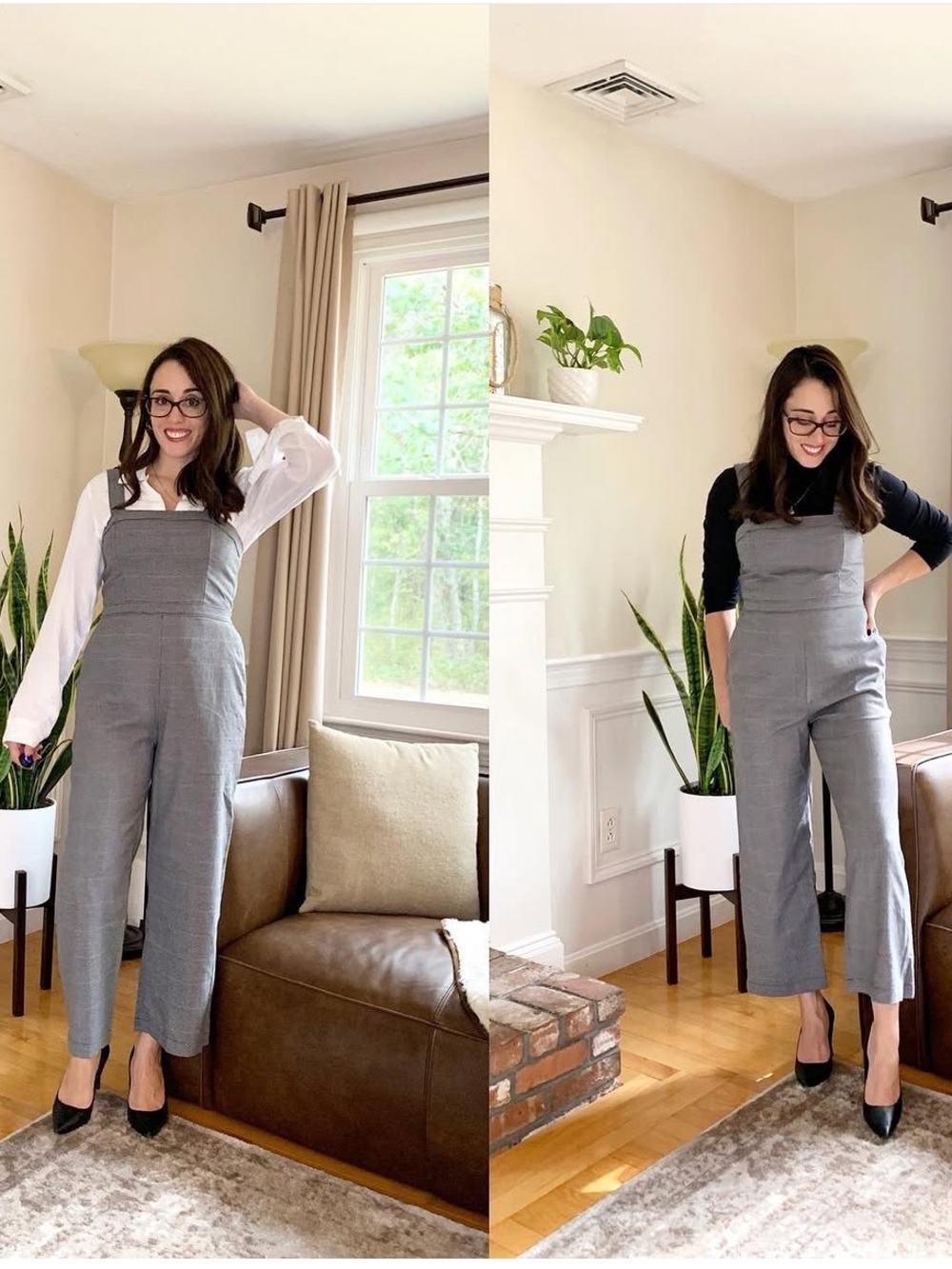 Abercrombie & Fitch Plaid Wide-Leg Jumpsuit
